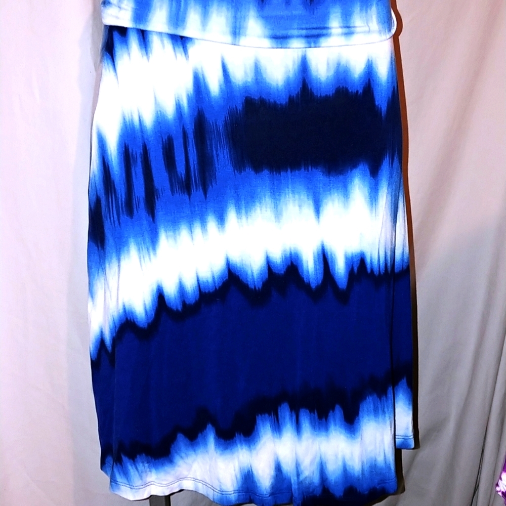 Anna Royal blue tie dye lightweight skirt
